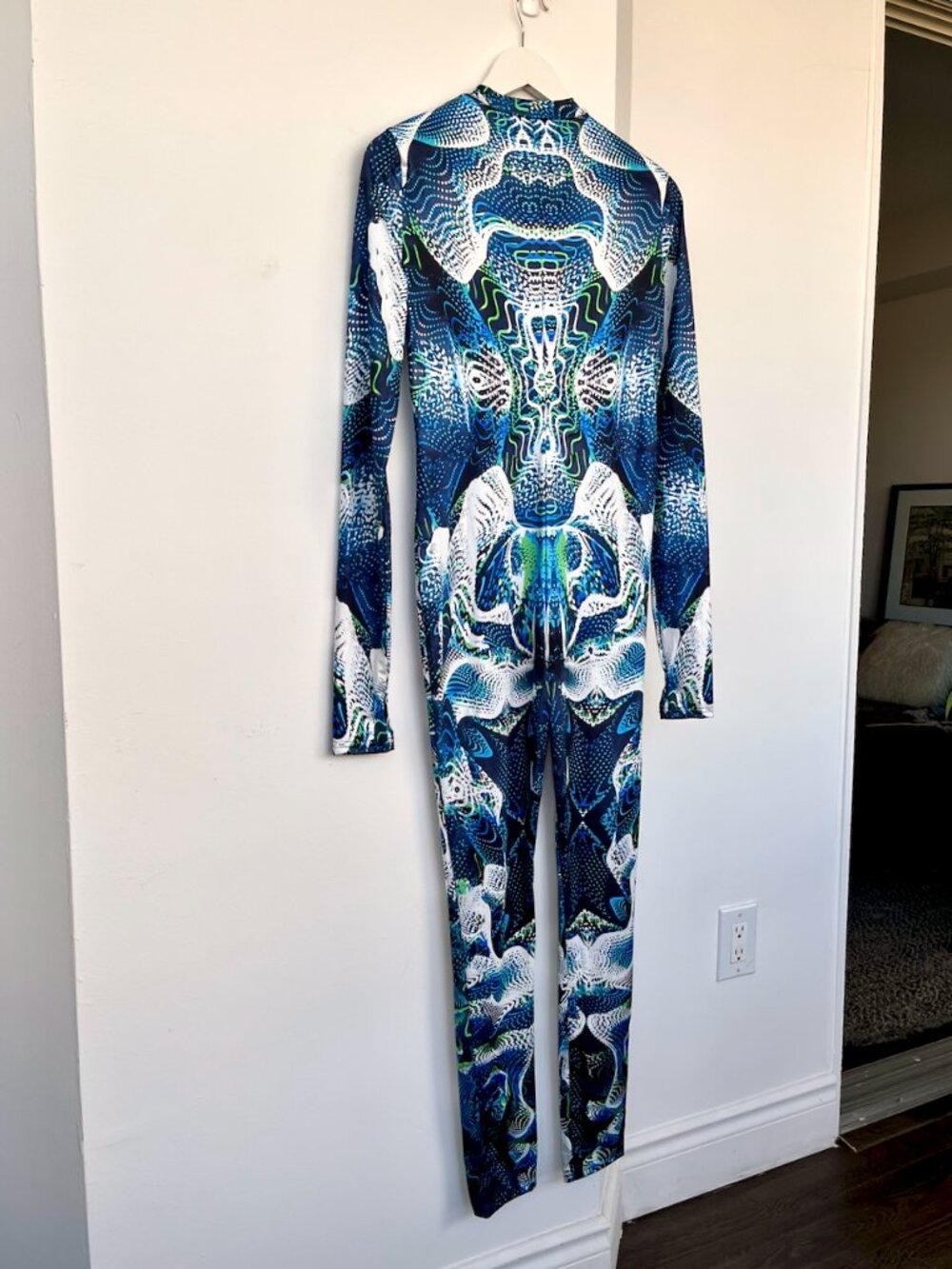 Psychedelic Rave Catsuit S/M Stretch Burning Man Halloween Costume
